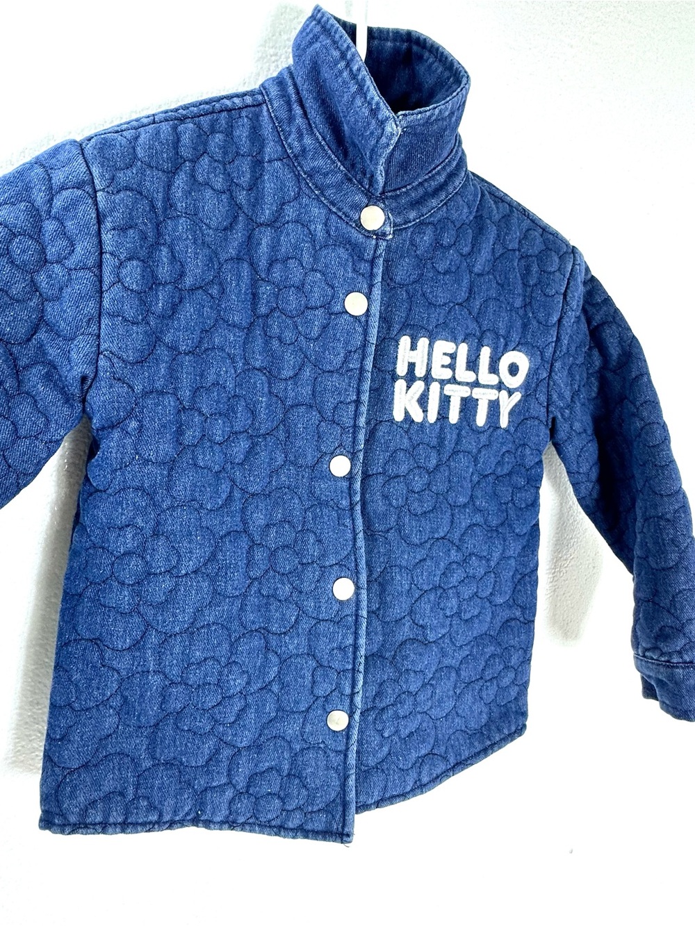Sanrio Hello Kitty Denim Flower Quilted Jacket 5/6